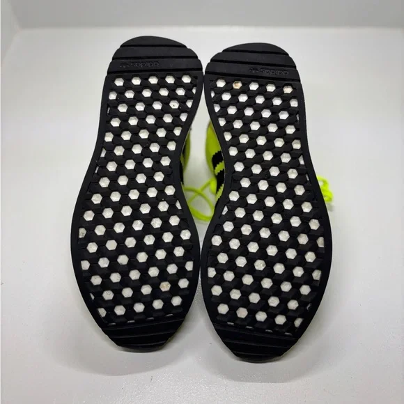 Adidas Iniki Runner Boost Neon Yellow Olive Black Sneakers Men’s 9.5 BB2094 - Picture 8 of 12